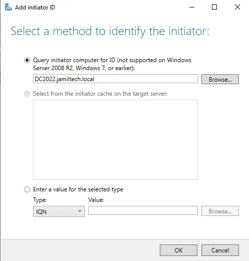 Select a methods to identify the initiator