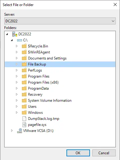 Select files and folders