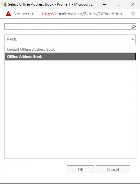 Select offline address book