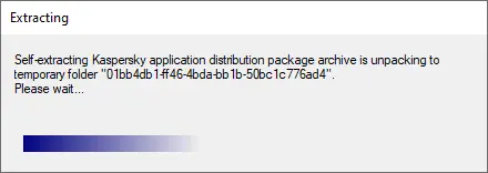 Self-extracting Kaspersky application