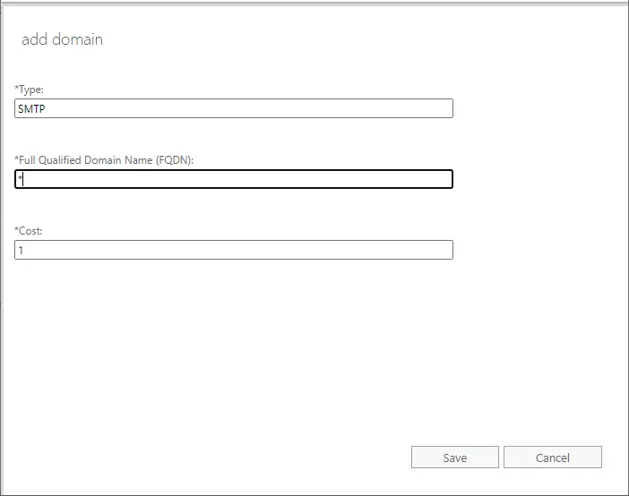 Send Connector add domain