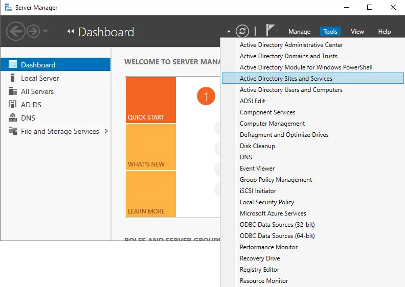 Server manager tools