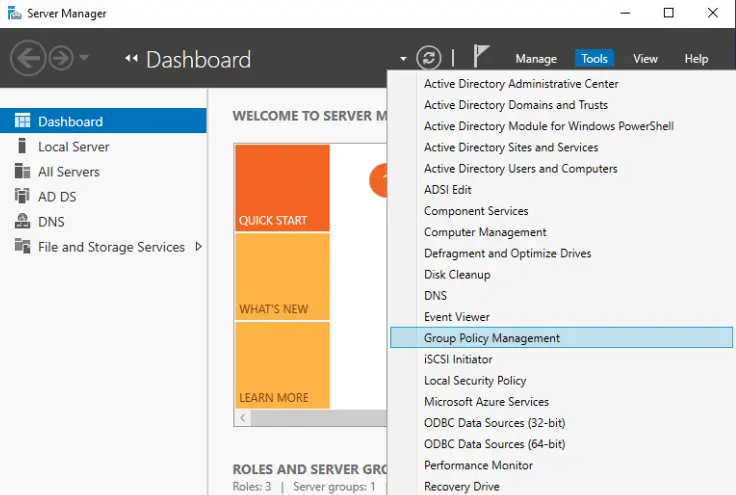 Server manager tools