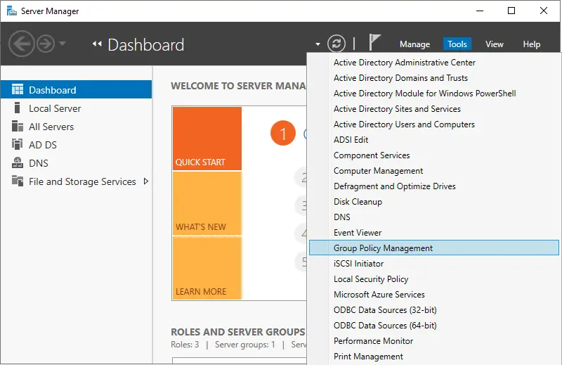 Server manager tools