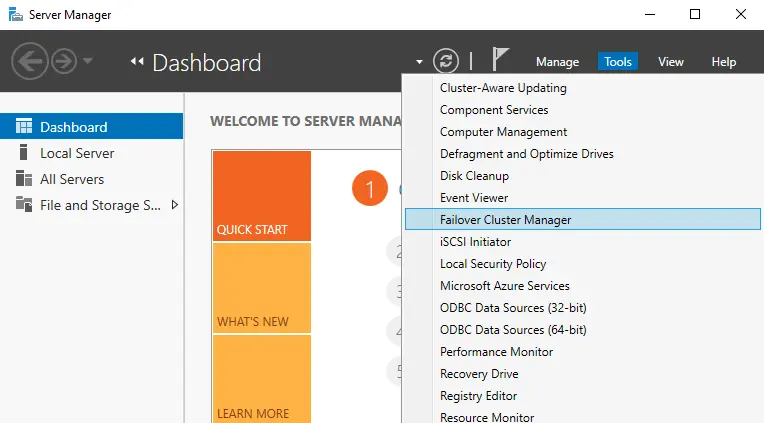 Server manager tools