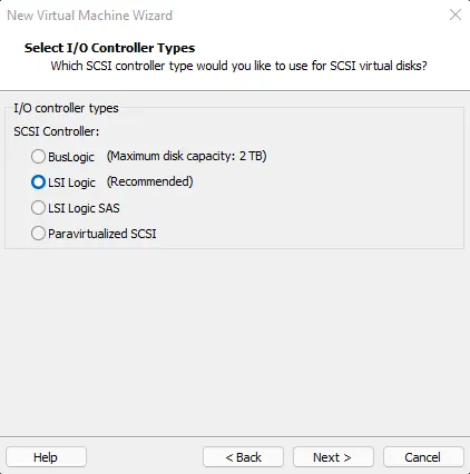 Set SCSI controller type