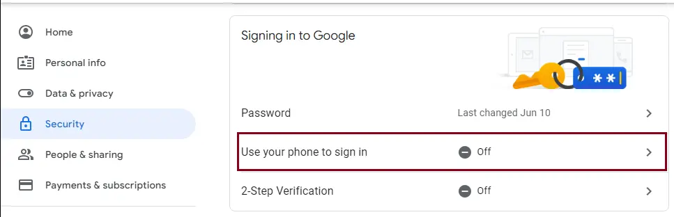 Set up 2-Step Verification Gmail
