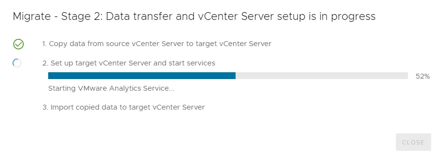 Set up target vCenter server