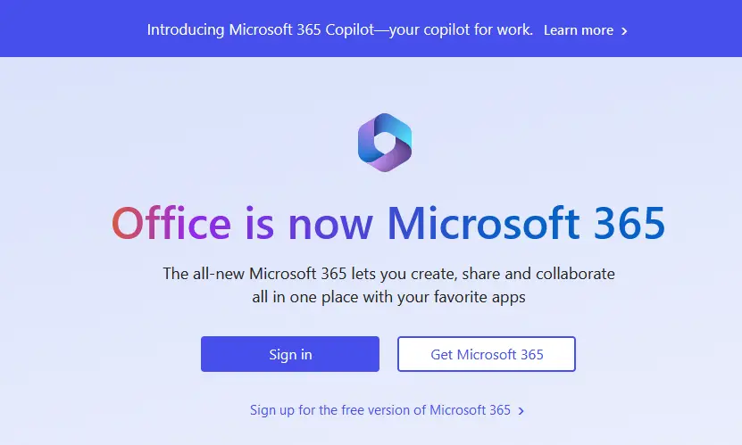 Sign up Microsoft 365
