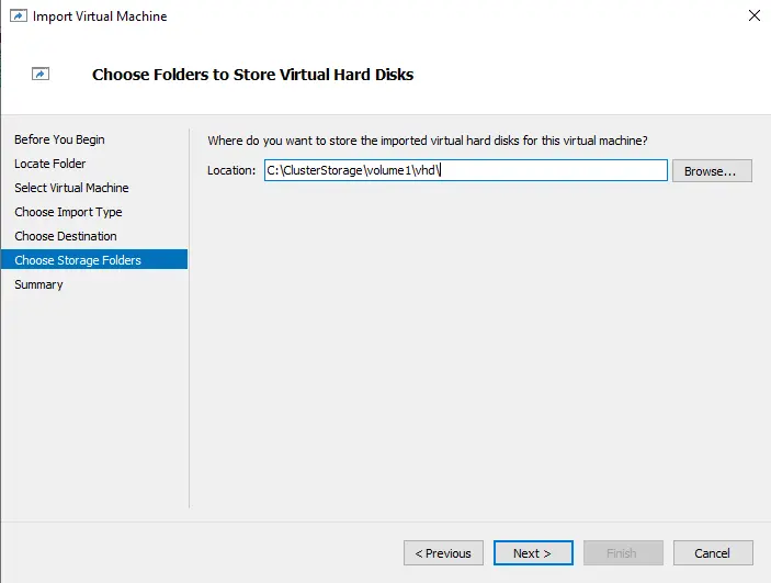 Specify path for clone VM files