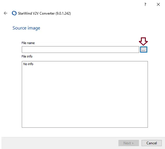 StarWind V2V converter source image