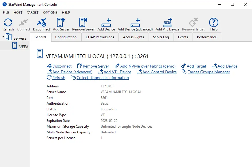 StarWind management console