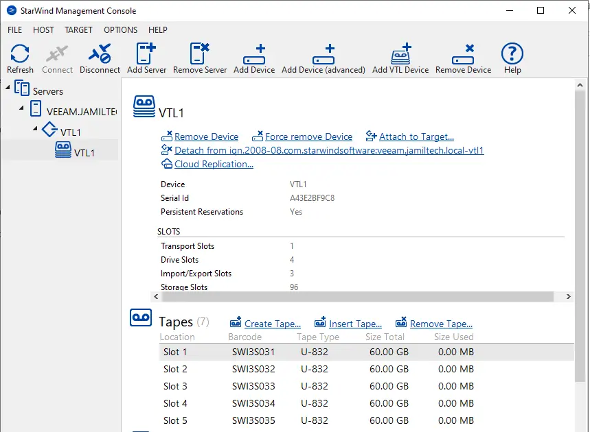 StarWind management console