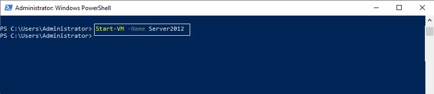 Start VM PowerShell