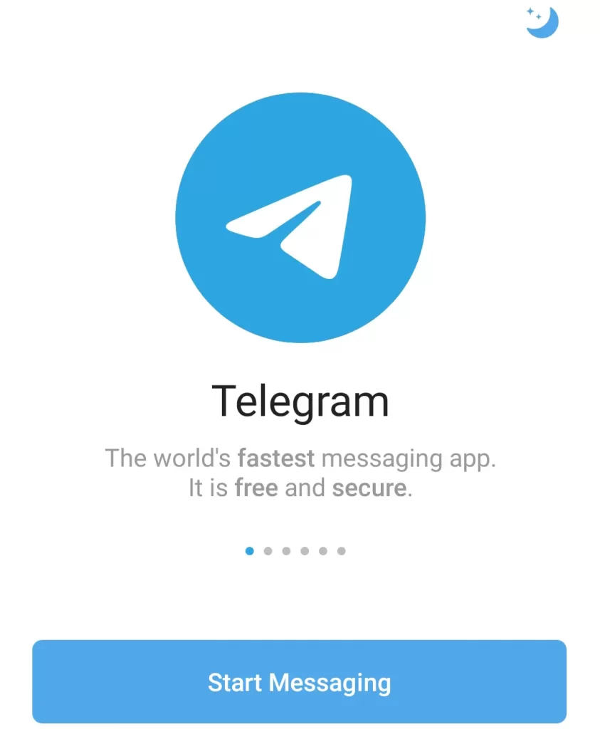 Start messaging telegram