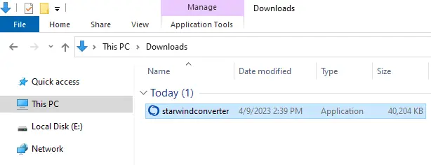 Starwindconverter exe file