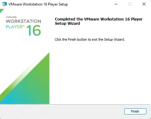 Successfully upgraded VMware player