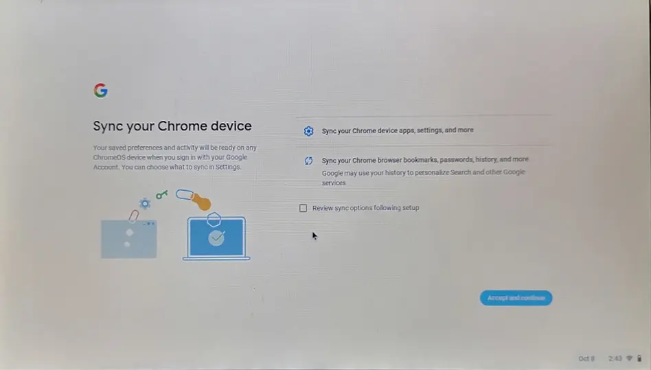 Sync your Chrome device