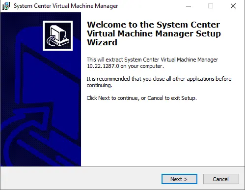 System center virtual machine manager setup
