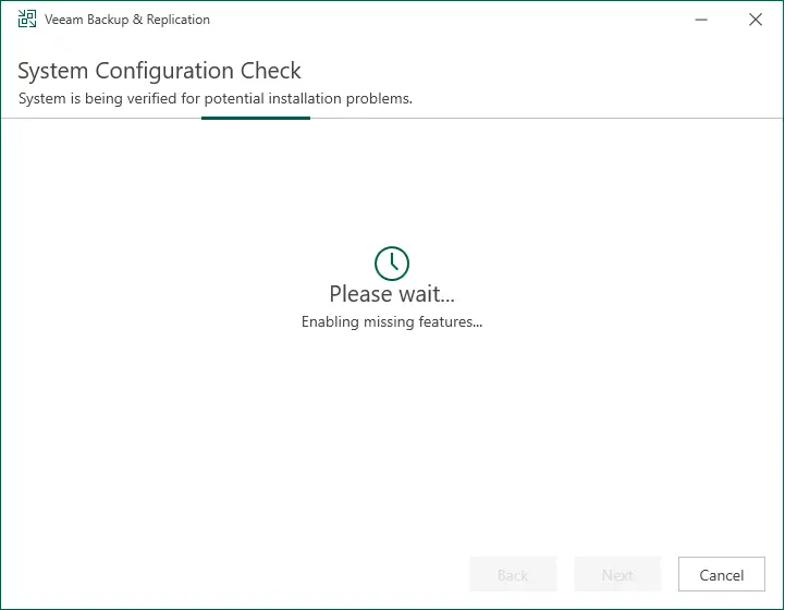 System configuration check upgrade Veeam