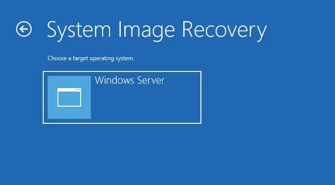 System image recovery