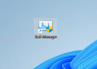 Task manager shortcut on desktop