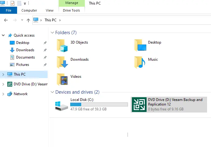 This PC Veeam B&R v12