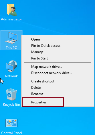 This PC properties Server 2022