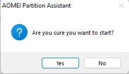 To start aomei partition assistant