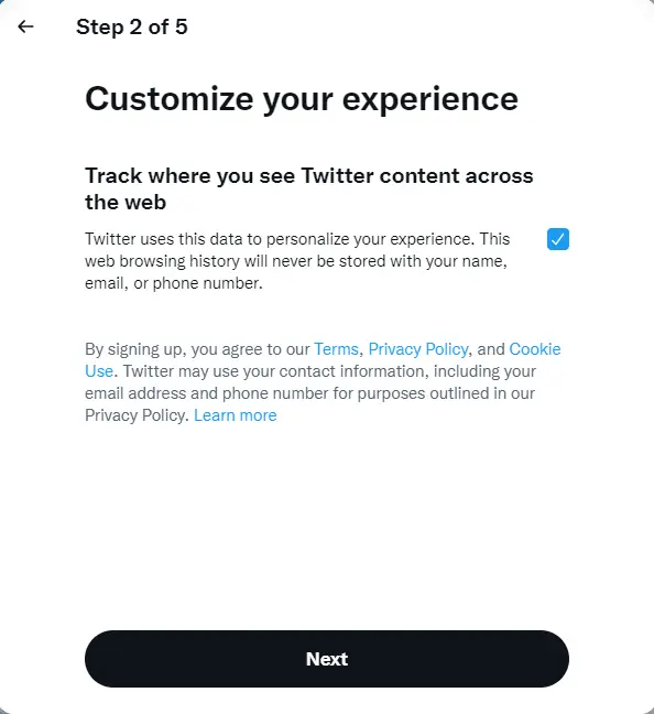 Track where you see Twitter content