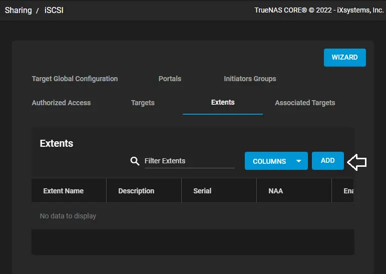 Truenas iscsi extents