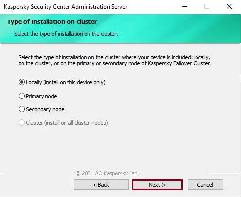 Install Kaspersky Security Center 13.2