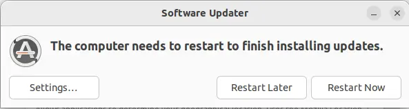Ubuntu software updater