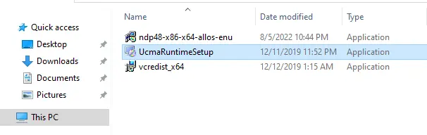 UcmaRuntimeSetup.exe file