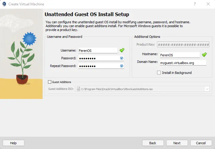 Unattended guest OS installed setup Virtualbox