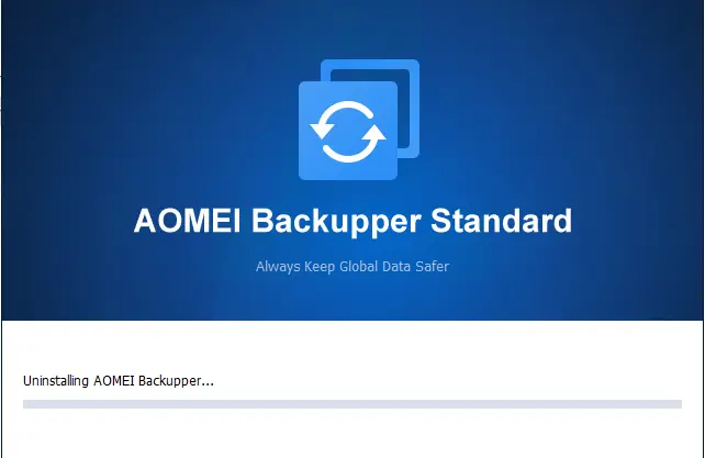 Uninstall AOMEI Backupper