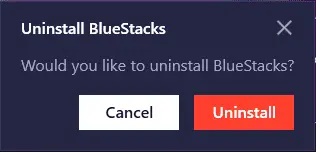 Uninstall BlueStack