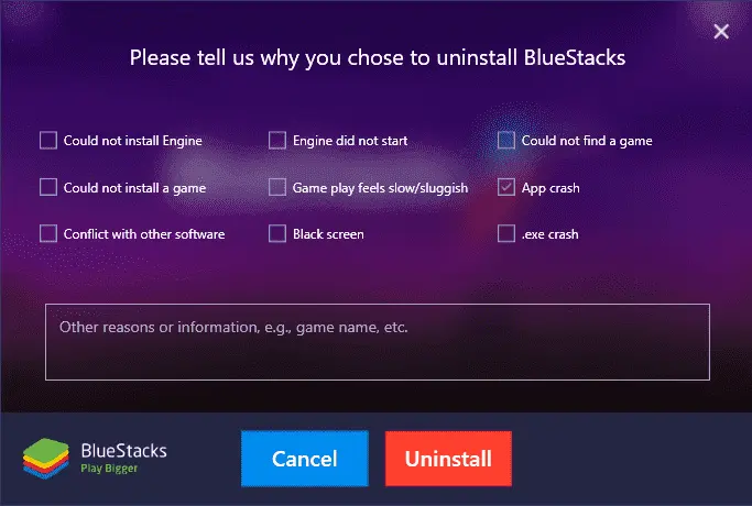 Uninstall BlueStacks Android Emulator