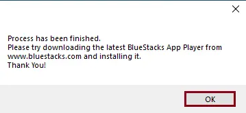 Uninstall BlueStacks cleaner tool