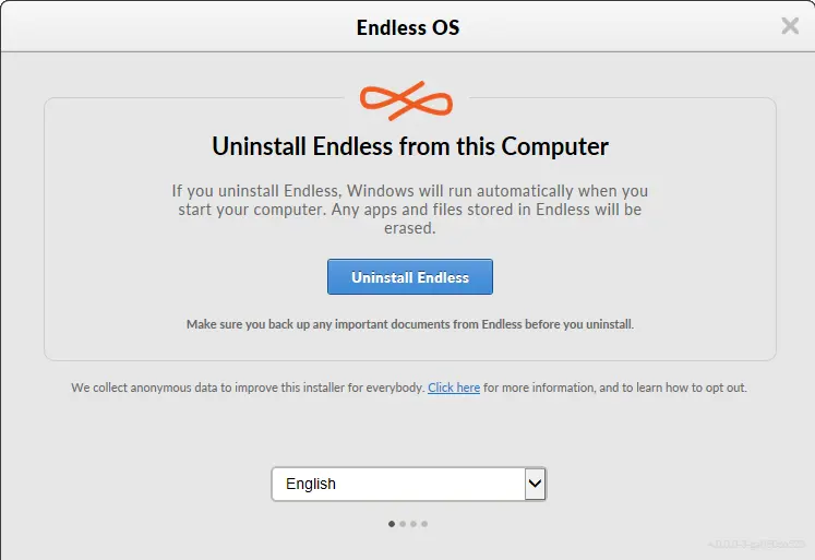 Uninstall Endless OS