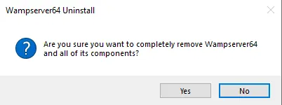 Uninstall wampserver64