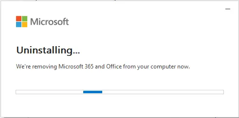 Uninstalling Microsoft office 365