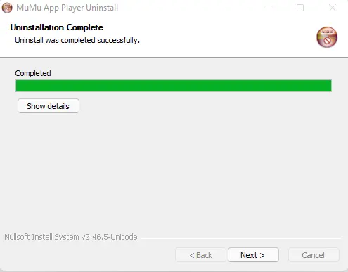 Uninstalling MuMu app player