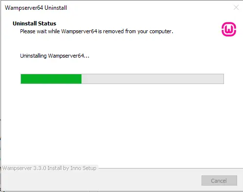 Uninstalling Wampserver