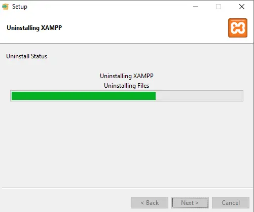 Uninstalling XAMPP