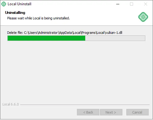 Uninstalling local by flywheel