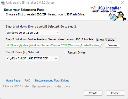 Universal USB Installer