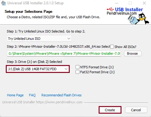 Create Bootable VMware ESXi Installer USB