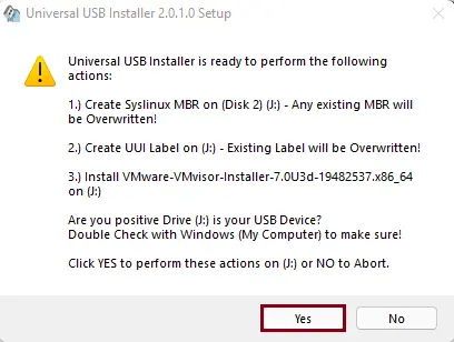 Universal USB installer setup