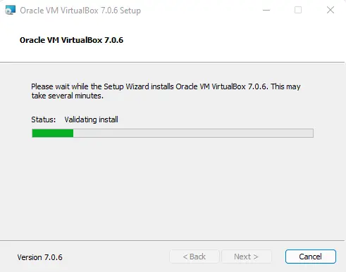 Updating VirtualBox version 7.0
